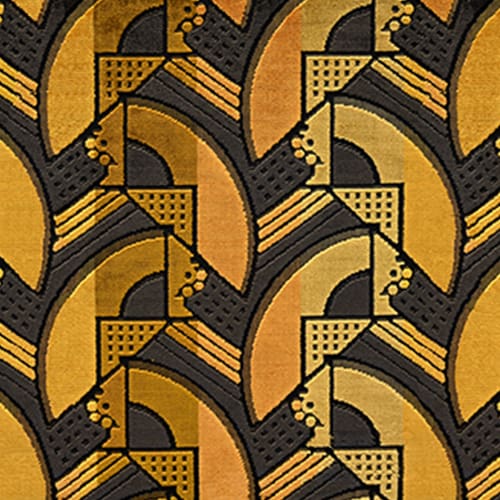 geel okeren art deco stof