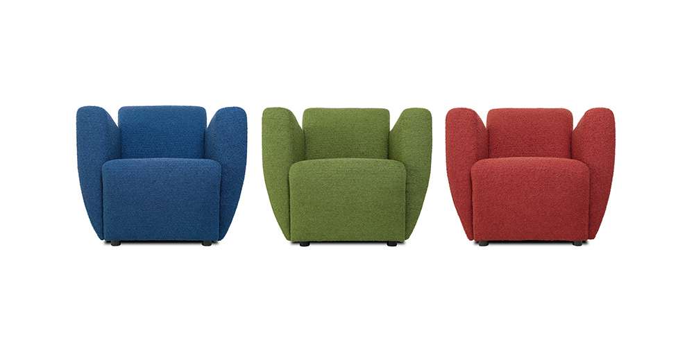 de lobby fauteuil in 3 kleuren