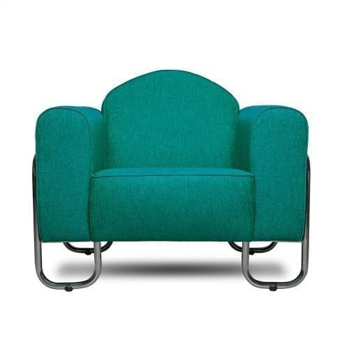 Buisframe fauteuil Dyker 30 in de blauwe kleur Eriska eau de nil