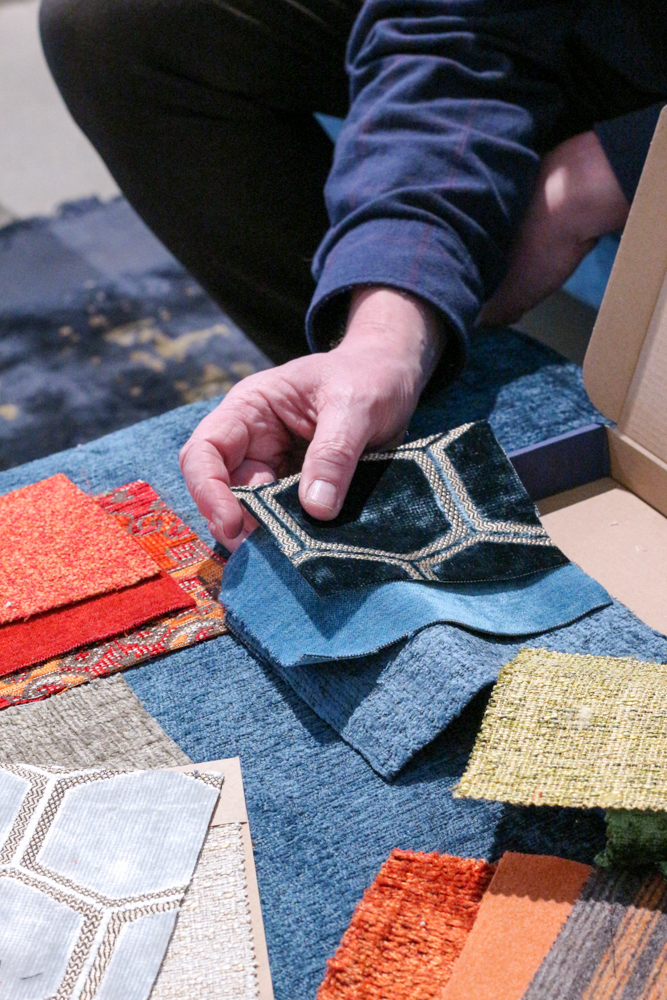 Elementenbank met maatwerk stoffen