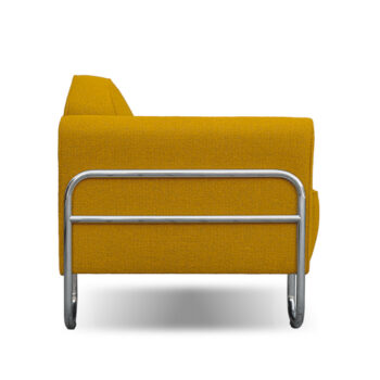 zijkant van gele dyker 30 bank stof keymer winner