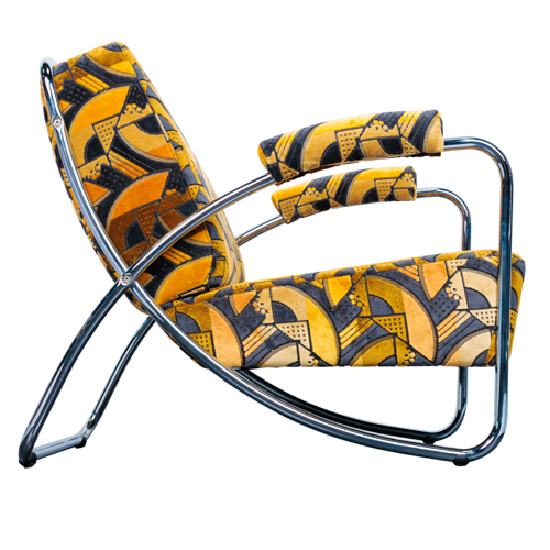 dsco Dyker 20 fauteuil: kleurrijk, eclectisch met Casal’s Orient Express-stof. Dutch design met karakter