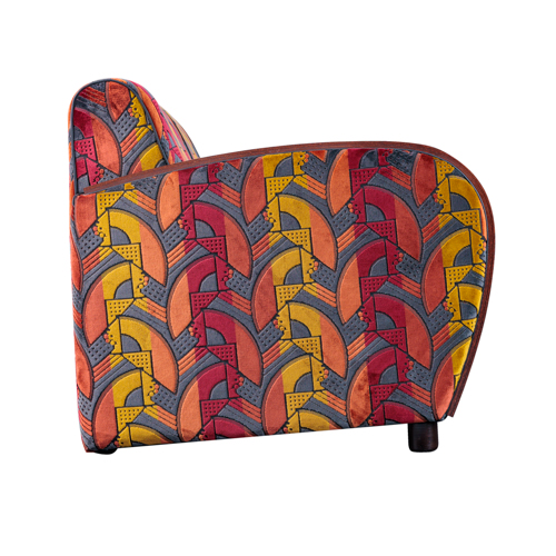 zijkant art deco stoel