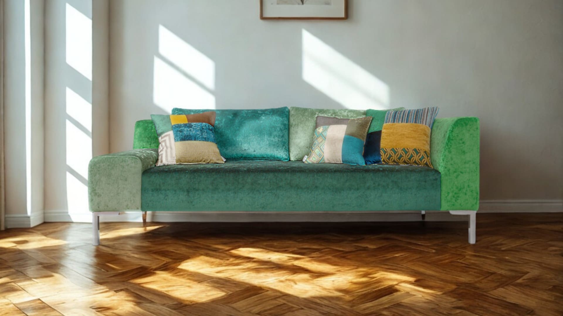 Patchwork bankstel in een klassiek interieur